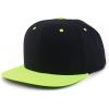 imageTrendy Apparel Shop Oversize XXL Structured Blank Flatbill Snapback CapBlack Neon Green