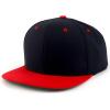 imageTrendy Apparel Shop Oversize XXL Structured Blank Flatbill Snapback CapBlack Red