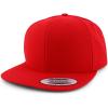imageTrendy Apparel Shop Oversize XXL Structured Blank Flatbill Snapback CapRed