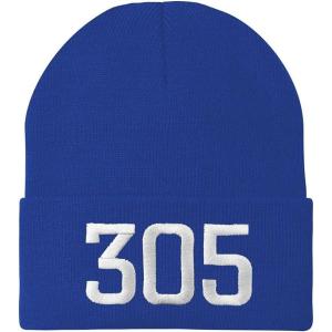 imageTrendy Apparel Shop Miami 305 Old English Embroidered Long Cuff BeanieRoyal