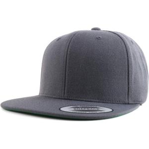imageTrendy Apparel Shop Oversize XXL Structured Blank Flatbill Snapback CapCharcoal