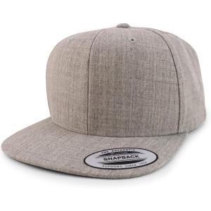 imageTrendy Apparel Shop Oversize XXL Structured Blank Flatbill Snapback CapHeather Grey