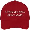 imageTrendy Apparel Shop Lets Make Pizza Great Again Embroidered Soft Crown 100 Brushed Cotton CapRed