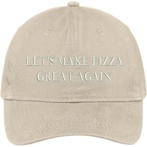 imageTrendy Apparel Shop Lets Make Pizza Great Again Embroidered Soft Crown 100 Brushed Cotton CapStone
