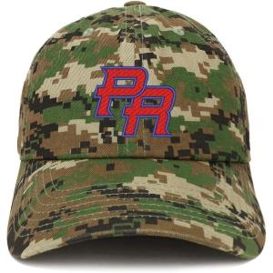 imageTrendy Apparel Shop Puerto Rico PR Embroidered Soft Crown 100 Brushed Cotton CapDigital Green Camo