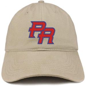 imageTrendy Apparel Shop Puerto Rico PR Embroidered Soft Crown 100 Brushed Cotton CapKhaki