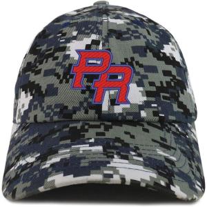 imageTrendy Apparel Shop Puerto Rico PR Embroidered Soft Crown 100 Brushed Cotton CapNavy Digital Camo