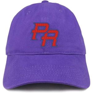 imageTrendy Apparel Shop Puerto Rico PR Embroidered Soft Crown 100 Brushed Cotton CapPurple