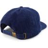 imageTrendy Apparel Shop Oversized XXL Unstructured Corduroy Flatbill Strapback Baseball CapNavy