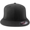 imageTrendy Apparel Shop 6 Panel Structured Blank Flatbill Fitted Closure Flexfit CapBlack