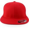 imageTrendy Apparel Shop 6 Panel Structured Blank Flatbill Fitted Closure Flexfit CapRed