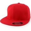 imageTrendy Apparel Shop 6 Panel Structured Blank Flatbill Fitted Closure Flexfit CapRed