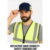 imageTrendy Apparel Shop XXL Oversized Reflective High Visibility Safety Trucker CapNavy