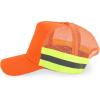 imageTrendy Apparel Shop XXL Oversized Reflective High Visibility Safety Trucker CapNeon Orange