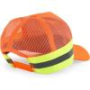imageTrendy Apparel Shop XXL Oversized Reflective High Visibility Safety Trucker CapNeon Orange