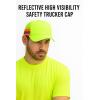 imageTrendy Apparel Shop XXL Oversized Reflective High Visibility Safety Trucker CapNeon Yellow