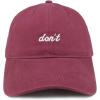 imageTrendy Apparel Shop Dont Embroidered Brushed Cotton Adjustable Cap Dad HatMaroon