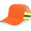 imageTrendy Apparel Shop XXL Oversized Reflective High Visibility Safety Trucker CapNeon Orange