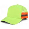 imageTrendy Apparel Shop XXL Oversized Reflective High Visibility Safety Trucker CapNeon Yellow
