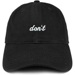 imageTrendy Apparel Shop Dont Embroidered Brushed Cotton Adjustable Cap Dad HatBlack