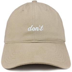 imageTrendy Apparel Shop Dont Embroidered Brushed Cotton Adjustable Cap Dad HatKhaki