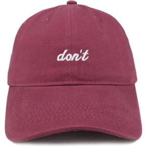 imageTrendy Apparel Shop Dont Embroidered Brushed Cotton Adjustable Cap Dad HatMaroon