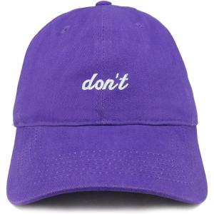 imageTrendy Apparel Shop Dont Embroidered Brushed Cotton Adjustable Cap Dad HatPurple