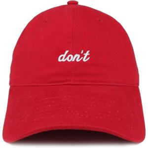imageTrendy Apparel Shop Dont Embroidered Brushed Cotton Adjustable Cap Dad HatRed