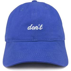 imageTrendy Apparel Shop Dont Embroidered Brushed Cotton Adjustable Cap Dad HatRoyal
