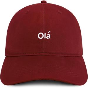 imageTrendy Apparel Shop Ola Embroidered Cotton Unstructured Low Profile Dad HatMaroon