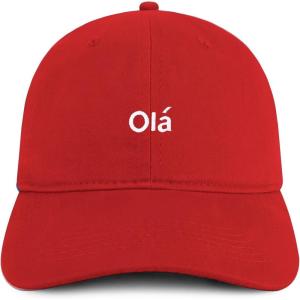 imageTrendy Apparel Shop Ola Embroidered Cotton Unstructured Low Profile Dad HatRed