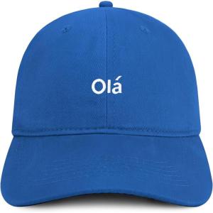 imageTrendy Apparel Shop Ola Embroidered Cotton Unstructured Low Profile Dad HatRoyal