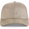 imageTrendy Apparel Shop Plain Faux Suede Leather Adjustable Structured Baseball CapStone