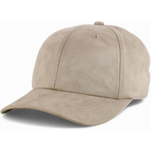 imageTrendy Apparel Shop Plain Faux Suede Leather Adjustable Structured Baseball CapStone