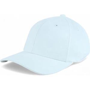 imageTrendy Apparel Shop Plain Faux Suede Leather Adjustable Structured Baseball CapWhite