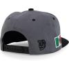 imageTrendy Apparel Shop 3D Rooster Embroidered Flat Bill Snapback CapGrey Black