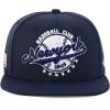 imageTrendy Apparel Shop 6 Panel Structured Baseball Clubs Embroidered Snapback CapNew York Navy Navy