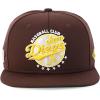 imageTrendy Apparel Shop 6 Panel Structured Baseball Clubs Embroidered Snapback CapSan Diego Brown Brown