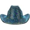 imageTrendy Apparel Shop Rhinestone Studded Bling Western Cowboy Cowgirl HatGreen 1