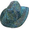 imageTrendy Apparel Shop Rhinestone Studded Bling Western Cowboy Cowgirl HatGreen 1