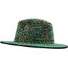 imageTrendy Apparel Shop Rhinestone Studded Bling Western Cowboy Cowgirl HatGreen