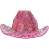 imageTrendy Apparel Shop Rhinestone Studded Bling Western Cowboy Cowgirl HatPink 1