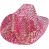 imageTrendy Apparel Shop Rhinestone Studded Bling Western Cowboy Cowgirl HatPink 1