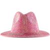 imageTrendy Apparel Shop Rhinestone Studded Bling Western Cowboy Cowgirl HatPink