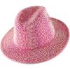 imageTrendy Apparel Shop Rhinestone Studded Bling Western Cowboy Cowgirl HatPink