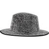 imageTrendy Apparel Shop Rhinestone Studded Bling Western Cowboy Cowgirl HatSilver