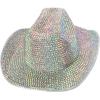 imageTrendy Apparel Shop Rhinestone Studded Bling Western Cowboy Cowgirl HatWhite 1