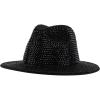 imageTrendy Apparel Shop Rhinestone Studded Bling Western Cowboy Cowgirl HatBlack