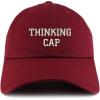imageTrendy Apparel Shop Thinking Cap Solid Adjustable Unstructured Dad HatWine
