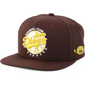 imageTrendy Apparel Shop 6 Panel Structured Baseball Clubs Embroidered Snapback CapSan Diego Brown Brown